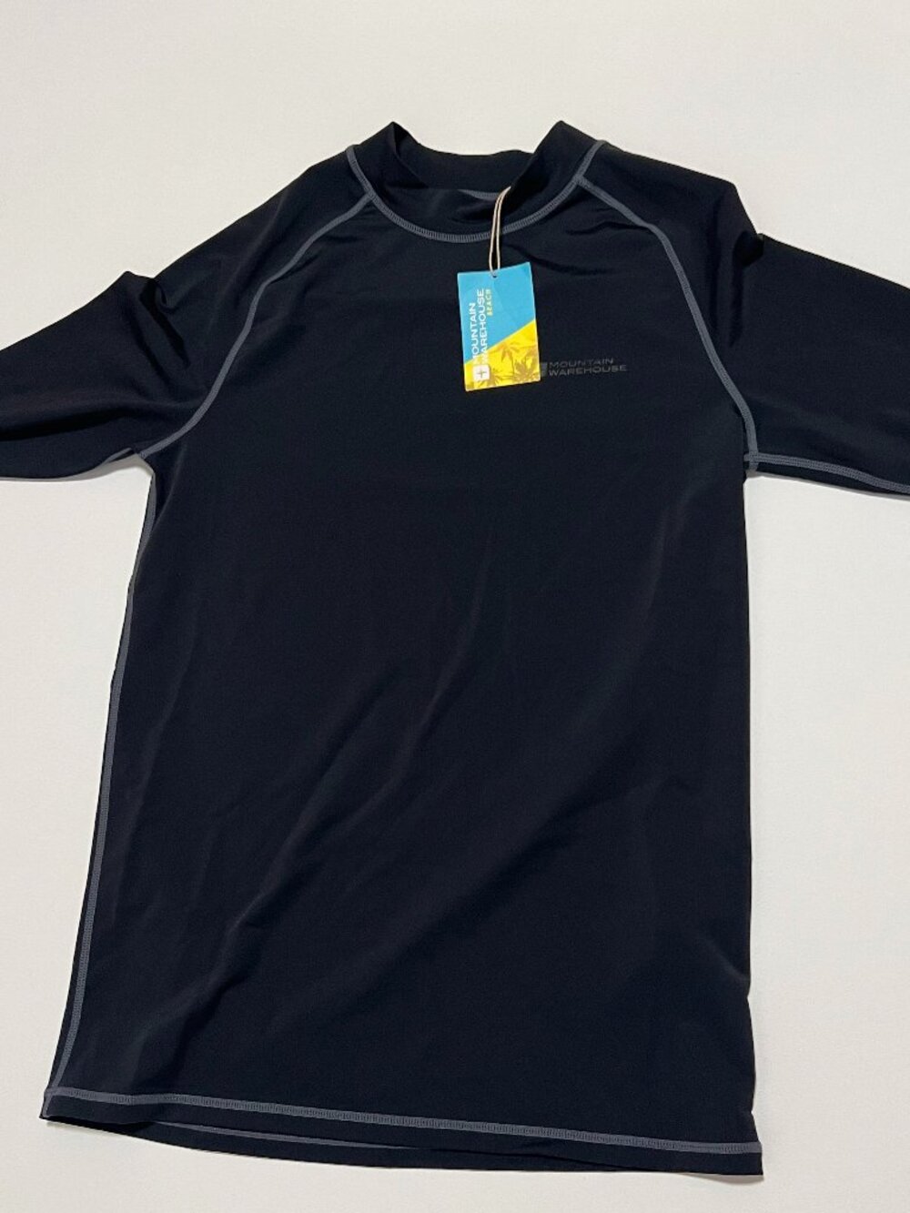 Mountain Warehouse Beach Rash Vest NWT Swim Shirt Black Men's size Medium NEW